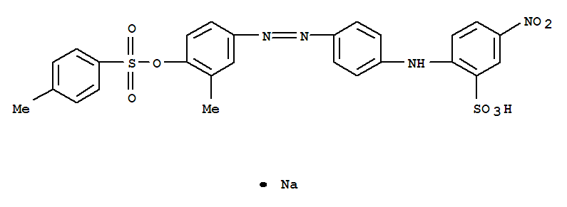 Benzenesulfonic acid,2-[[4-[2-[3-methyl-4-[[(4-methylphenyl)sulfonyl]oxy]phenyl]diazenyl]phenyl]amino]-5-nitro-,sodium salt (1:1)