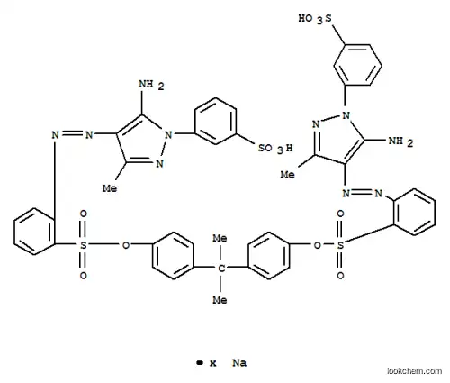 Molecular Structure of 83006-51-3 (1,1'-(isopropylidenedi-p-phenylene) bis[2-[[5-amino-3-methyl-1-(3-sulphophenyl)-1H-pyrazol-4-yl]azo]benzenesulphonate], sodium salt)