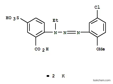 Molecular Structure of 83249-40-5 (dipotassium 2-[3-(5-chloro-2-methoxyphenyl)-1-ethyltriazen-2-yl]-5-sulphonatobenzoate)
