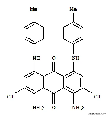 Molecular Structure of 83578-94-3 (1,8-diamino-2,7-dichloro-4,5-bis[(4-methylphenyl)amino]anthraquinone)