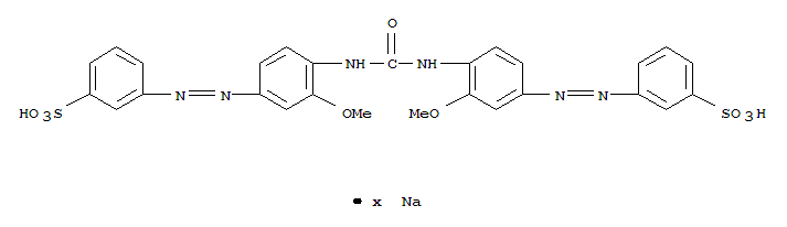 Benzenesulfonic acid,3,3'-[carbonylbis[imino(3-methoxy-4,1-phenylene)azo]]bis-, sodium salt (9CI)