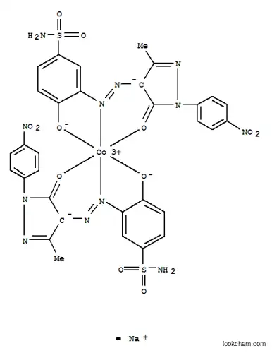 Molecular Structure of 83803-65-0 (Cobaltate(1-),bis[3-[[4,5-dihydro-3-methyl-1-(4-nitrophenyl)-5-oxo-1H-pyrazol-4-yl]azo]-4-hydroxybenzenesulfonamidato(2-)]-,sodium (9CI))