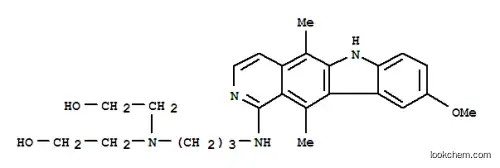 Molecular Structure of 83948-13-4 (Ethanol,2,2'-[[3-[(9-methoxy-5,11-dimethyl-6H-pyrido[4,3-b]carbazol-1-yl)amino]propyl]imino]bis-(9CI))