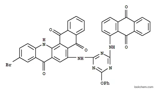 Molecular Structure of 83949-88-6 (10-bromo-6-[[4-[(9,10-dihydro-9,10-dioxoanthryl)amino]-6-phenoxy-1,3,5-triazin-2-yl]amino]naphth[2,3-c]acridine-5,8,14(13H)-trione)