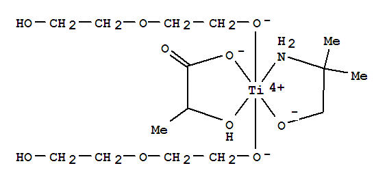 Titanium,(2-amino-2-methyl-1-propanolato-N,O)(2-hydroxypropanoato-O1,O2)bis[[2,2'-oxybis[ethanolato]](1-)-O1]-(9CI)