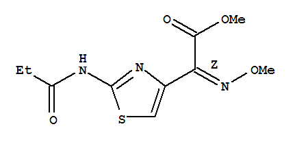 4-Thiazoleacetic acid, a-(methoxyimino)-2-[(1-oxopropyl)amino]-,methyl ester, (Z)- (9CI)