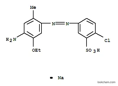 Molecular Structure of 84912-15-2 (sodium 5-[(4-amino-5-ethoxy-o-tolyl)azo]-2-chlorobenzenesulphonate)