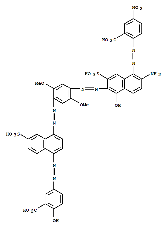 Benzoic acid,2-[[2-amino-6-[[4-[[4-[(3-carboxy-4-hydroxyphenyl)azo]-7-sulfo-1-naphthalenyl]azo]-2,5-dimethoxyphenyl]azo]-5-hydroxy-7-sulfo-1-naphthalenyl]azo]-5-nitro-(9CI)