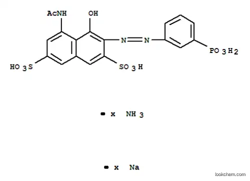Molecular Structure of 85068-62-8 (5-acetamido-4-hydroxy-3-[(3-phosphonophenyl)azo]naphthalene-2,7-disulphonic acid, ammonium sodium salt)