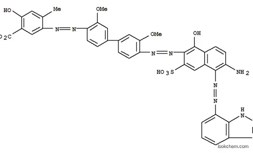 Molecular Structure of 85136-01-2 (5-[[4'-[[6-amino-5-(1H-benzotriazol-4-ylazo)-1-hydroxy-3-sulpho-2-naphthyl]azo]-3,3'-dimethoxy[1,1'-biphenyl]-4-yl]azo]-2-hydroxy-4-methylbenzoic acid)