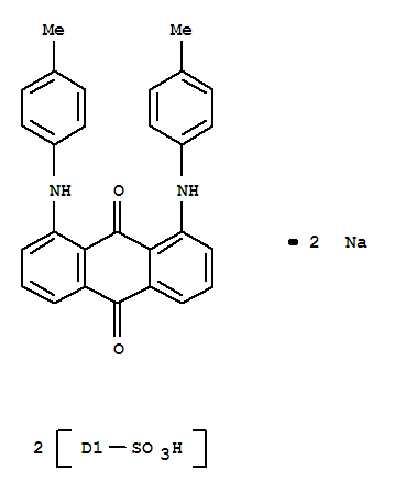 Benzenesulfonic acid,2(or5)-[[9,10-dihydro-8-[(4-methylsulfophenyl)amino]-9,10-dioxo-1-anthracenyl]amino]-5(or2)-methyl-, disodium salt (9CI)
