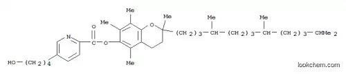 Molecular Structure of 85446-77-1 (2,5,7,8-tetramethyl-2-(4,8,12-trimethyltridecyl)-3,4-dihydro-2H-chromen-6-yl 5-(4-hydroxybutyl)pyridine-2-carboxylate)