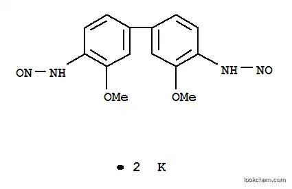 Molecular Structure of 85650-46-0 (dipotassium 3,3'-dimethoxy-N,N'-dinitrosobiphenyl-4,4'-diamide)