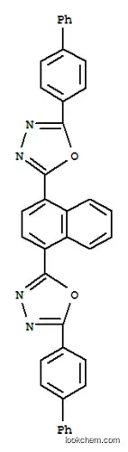 Molecular Structure of 85765-06-6 (2,2'-(naphthalene-1,4-diyl)bis[5-[1,1'-biphenyl]-4-yl-1,3,4-oxadiazole])