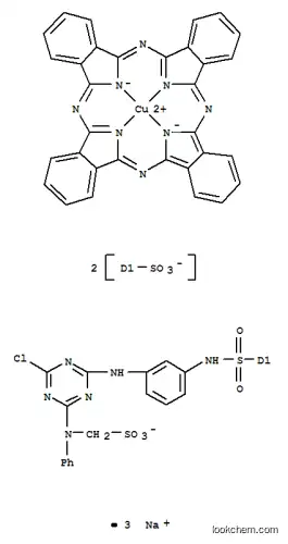 Molecular Structure of 85958-88-9 (Cuprate(3-),[C-[[[3-[[4-chloro-6-[phenyl(sulfomethyl)amino]-1,3,5-triazin-2-yl]amino]phenyl]amino]sulfonyl]-29H,31H-phthalocyanine-C,C-disulfonato(5-)-N29,N30,N31,N32]-,trisodium (9CI))