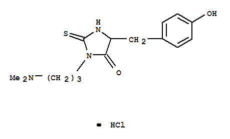 4-Imidazolidinone,3-[3-(dimethylamino)propyl]-5-[(4-hydroxyphenyl)methyl]-2-thioxo-,hydrochloride (1:1)