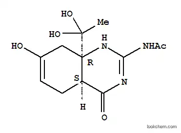 Molecular Structure of 86971-09-7 (N-[(4aS,8aR)-8a-(1,1-dihydroxyethyl)-7-hydroxy-4-oxo-3,4,4a,5,8,8a-hexahydroquinazolin-2-yl]acetamide)