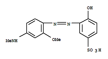 Benzenesulfonic acid,4-hydroxy-3-[2-[2-methoxy-4-(methylamino)phenyl]diazenyl]-