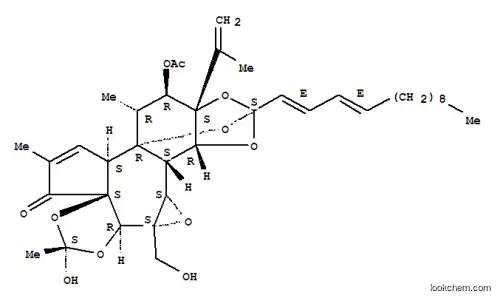 Molecular Structure of 88497-80-7 (12β-Acetyloxy-4-O,5-O-[(S)-1-hydroxyethylidene]huratoxin)