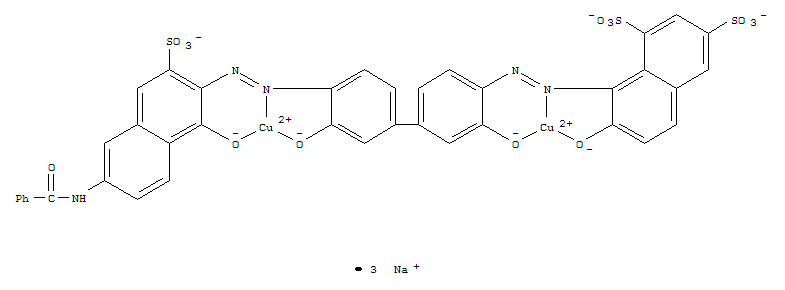 Cuprate(3-), [m-[8-[[4'-[[6-(benzoylamino)-1-hydroxy-3-sulfo-2-naphthalenyl]azo]-3,3'-dihydroxy[1,1'-biphenyl]-4-yl]azo]-7-hydroxy-1,3-naphthalenedisulfonato(7-)]]di-,trisodium (9CI)