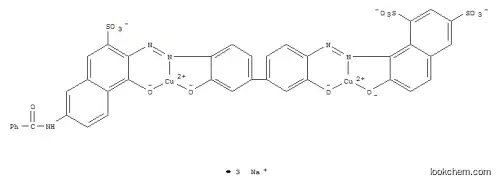 Molecular Structure of 89899-28-5 (Cuprate(3-), [m-[8-[[4'-[[6-(benzoylamino)-1-hydroxy-3-sulfo-2-naphthalenyl]azo]-3,3'-dihydroxy[1,1'-biphenyl]-4-yl]azo]-7-hydroxy-1,3-naphthalenedisulfonato(7-)]]di-,trisodium (9CI))