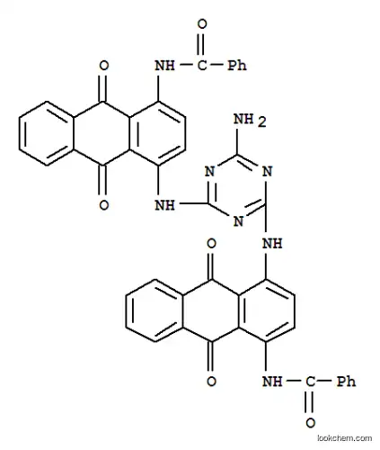 Molecular Structure of 89923-46-6 (N,N'-[(6-amino-1,3,5-triazine-2,4-diyl)bis[imino(9,10-dihydro-9,10-dioxoanthracene-4,1-diyl)]]bis(benzamide))