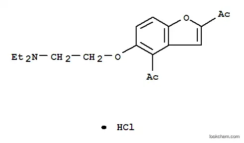 Molecular Structure of 90138-42-4 (Ethanone,1,1'-[5-[2-(diethylamino)ethoxy]-2,4-benzofurandiyl]bis-, hydrochloride (9CI))