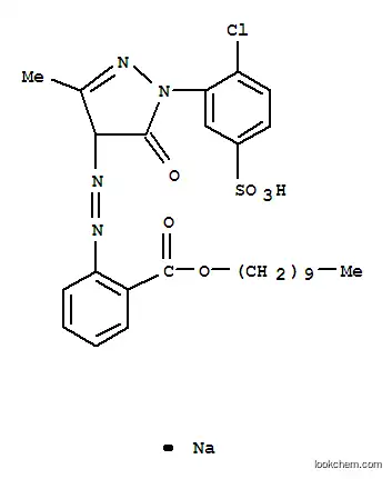 Molecular Structure of 90677-61-5 (sodium 1-decyl 2-[[1-(2-chloro-5-sulphonatophenyl)-4,5-dihydro-3-methyl-5-oxo-1H-pyrazol-4-yl]azo]benzoate)