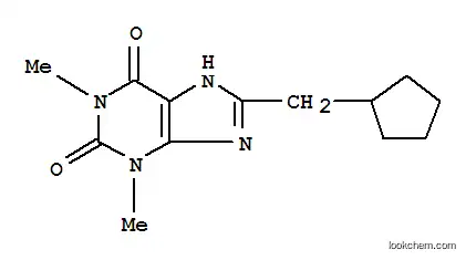Molecular Structure of 93214-96-1 (8-(cyclopentylmethyl)-1,3-dimethyl-3,7-dihydro-1H-purine-2,6-dione)
