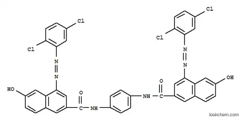 Molecular Structure of 93385-11-6 (2-Naphthalenecarboxamide, N,N'-1,4-phenylenebis[(2, 5-dichlorophenyl)azo]-6-hydroxy-)