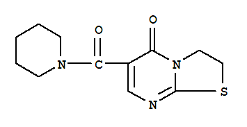5H-Thiazolo[3,2-a]pyrimidin-5-one,2,3-dihydro-6-(1-piperidinylcarbonyl)-