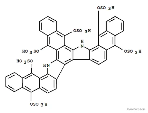 Molecular Structure of 94086-99-4 (Dinaphtho[2,3-a:2',3'-i]naphth[2',3':6,7]indolo[2,3-c]carbazole-5,10,15,17,22,24-hexol,16,23-dihydro-, 5,10,15,17,22,24-hexakis(hydrogen sulfate))