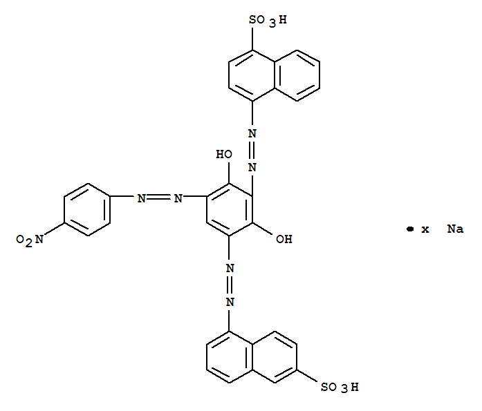 1-Naphthalenesulfonicacid,4-[2-[2,6-dihydroxy-3-[2-(4-nitrophenyl)diazenyl]-5-[2-(6-sulfo-1-naphthalenyl)diazenyl]phenyl]diazenyl]-,sodium salt (1:?)