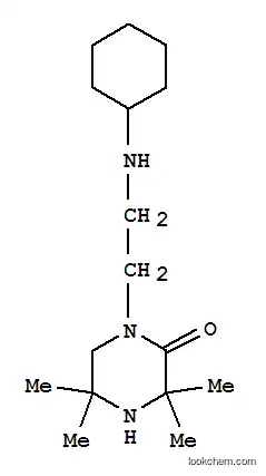 Molecular Structure of 96218-78-9 (2-Piperazinone,1-[2-(cyclohexylamino)ethyl]-3,3,5,5-tetramethyl-)