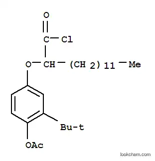 Molecular Structure of 97516-17-1 (Tetradecanoyl chloride,2-[4-(acetyloxy)-3-(1,1-dimethylethyl)phenoxy]-)