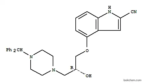 1H-Indole-2-carbonitrile, 4-((2R)-3-(4-(diphenylmethyl)-1-piperazinyl)-2-hydroxypropoxy)-