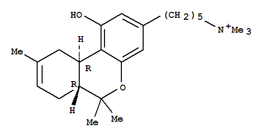 6H-Dibenzo[b,d]pyran-3-pentanaminium,6a,7,10,10a-tetrahydro-1-hydroxy-N,N,N,6,6,9-hexamethyl-, (6aR-trans)- (9CI)