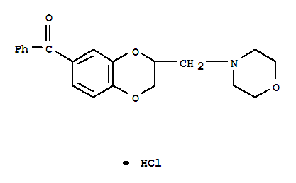 Methanone,[2,3-dihydro-3-(4-morpholinylmethyl)-1,4-benzodioxin-6-yl]phenyl-,hydrochloride (1:1)