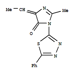 4H-Imidazol-4-one,5-ethylidene-3,5-dihydro-2-methyl-3-(5-phenyl-1,3,4-thiadiazol-2-yl)-