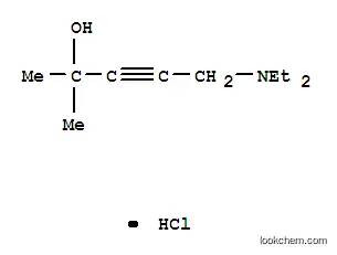 Molecular Structure of 100156-27-2 (5-(diethylamino)-2-methylpent-3-yn-2-ol hydrochloride (1:1))