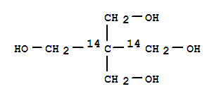Molecular Structure of 10019-15-5 (1,3-Propanediol-1,2-14C2,2,2-bis(hydroxymethyl)- (9CI))