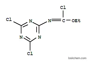 Molecular Structure of 10022-03-4 (Formimidic acid,1-chloro-N-(4,6-dichloro-s-triazin-2-yl)-, ethyl ester (7CI,8CI))