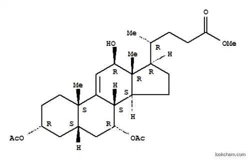 Molecular Structure of 10022-42-1 (Chol-9(11)-en-24-oicacid, 3,7-bis(acetyloxy)-12-hydroxy-, methyl ester, (3a,5b,7a,12b)- (9CI))