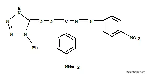 Molecular Structure of 10022-93-2 (Methanone,[4-(dimethylamino)phenyl][2-(4-nitrophenyl)diazenyl]-,2-(1-phenyl-1H-tetrazol-5-yl)hydrazone)
