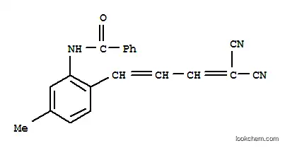 Molecular Structure of 100243-29-6 (N-[2-(4,4-Dicyano-1,3-butadienyl)-5-methylphenyl]benzamide)
