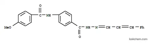 Molecular Structure of 100278-26-0 (4-methoxy-N-[4-({(2E)-2-[(2E)-3-phenylprop-2-en-1-ylidene]hydrazinyl}carbonyl)phenyl]benzamide)