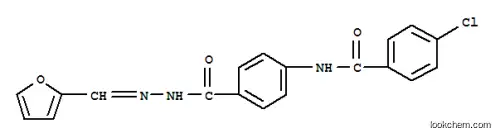 Molecular Structure of 100278-41-9 (4-chloro-N-(4-{[(2E)-2-(furan-2-ylmethylidene)hydrazinyl]carbonyl}phenyl)benzamide)