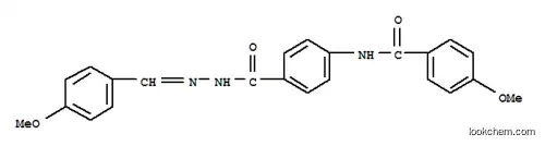 Molecular Structure of 100278-44-2 (4-methoxy-N-(4-{[(2E)-2-(4-methoxybenzylidene)hydrazinyl]carbonyl}phenyl)benzamide)