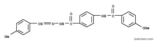 Molecular Structure of 100278-46-4 (4-methoxy-N-(4-{[(2E)-2-(4-methylbenzylidene)hydrazinyl]carbonyl}phenyl)benzamide)