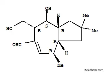 Molecular Structure of 100288-35-5 ([3aR,(+)]-1,2,3,3aα,4,5,8,8aα-Octahydro-4α-hydroxy-5β-hydroxymethyl-2,2,8α-trimethyl-6-azulenecarbaldehyde)